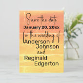 Sommerrustikale Lässige Hochzeit retten das Datum Save The Date (Stehend Vorderseite)