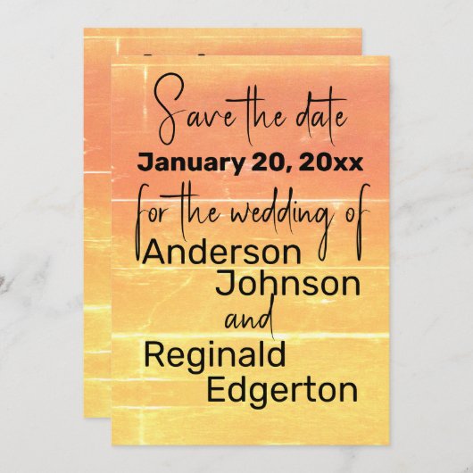 Sommerrustikale Lässige Hochzeit retten das Datum Save The Date (Vorne/Hinten)