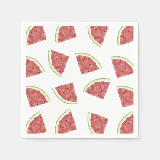 Sommers fruchtiges Wassermelonenmuster Serviette (Vorderseite)