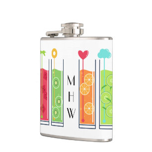 Sommersaft, kundenspezifischer Monogramm-Kolben Flachmann