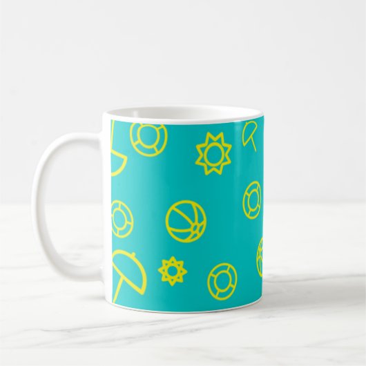Sommersaison Collage Kaffeetasse (Links)