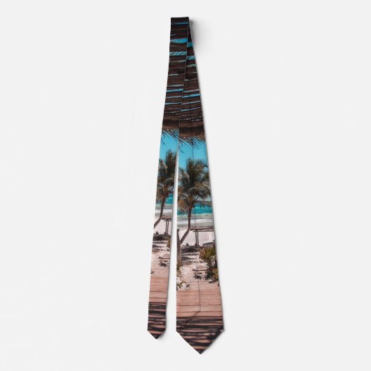 SOMMERSAISON SUNSET STRANDANSICHT ERFORDERLICH KRAWATTE (Rückseite)