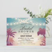 Sommersaitenlicht Sonnenuntergang Brautparty im Fr Einladung (Stehend Vorderseite)