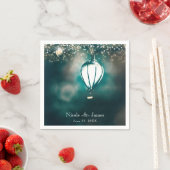 Sommersaitenlicht verzauberte Hochzeitsempfehlung Serviette (Beispiel)