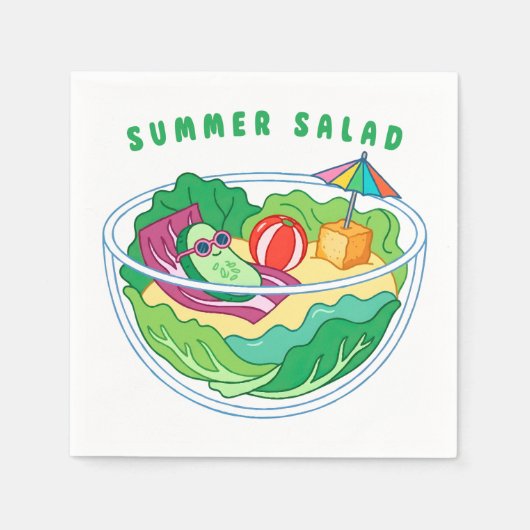 Sommersalat Serviette (Vorderseite)