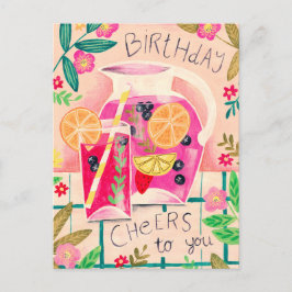 Sommersangria Geburtstag Gruß Postkarte
