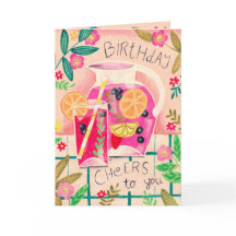 Sommersangria Geburtstag Grußkarte