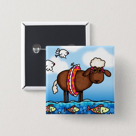 Sommerschafknopf Button (Vorne & Hinten)