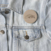Sommerschild auf dem Strand geschnitzt Sand Button (Beispiel)