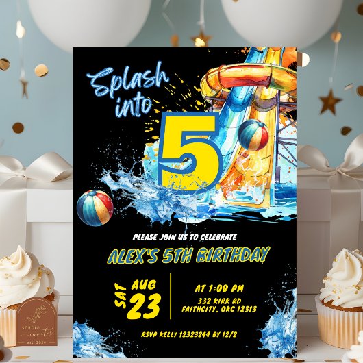 Sommerschlag in 5 Pool Party Einladung