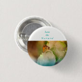 Sommerschmetterling auf Blatt Button (Vorne & Hinten)