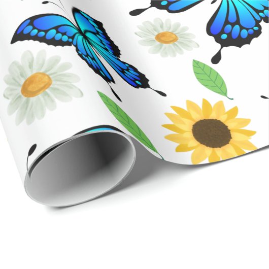 Sommerschmetterlinge Geschenkpapier (Rolleneckpunkt)