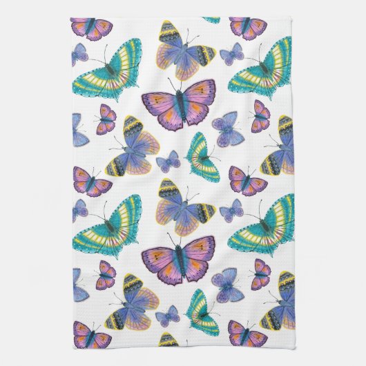 Sommerschmetterlinge Geschirrtuch (Vertikal)