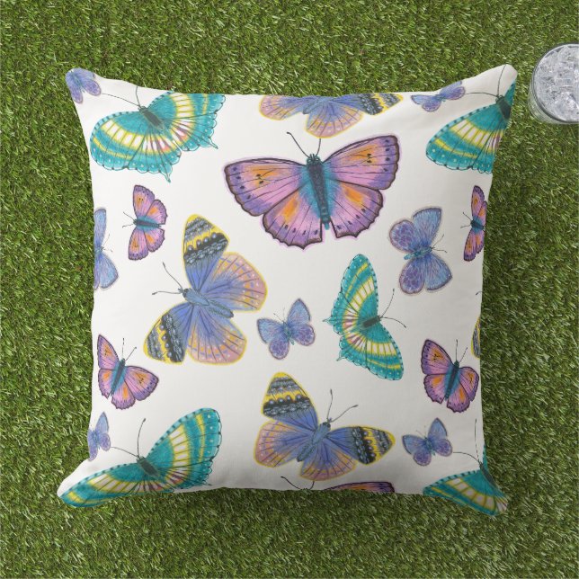 Sommerschmetterlinge Kissen (Gras)