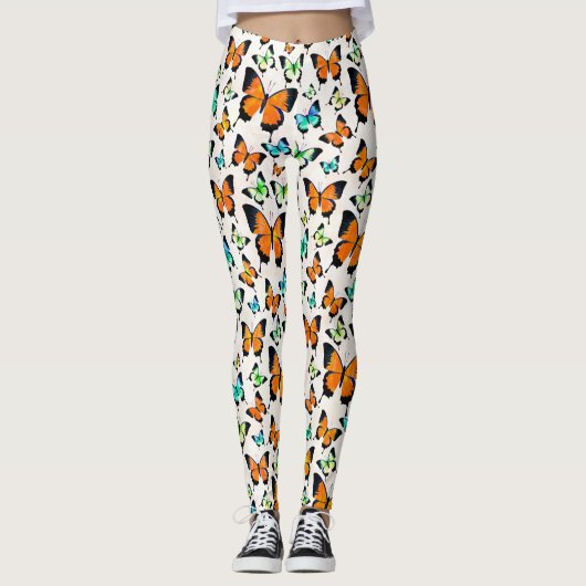 Sommerschmetterlinge Leggings (Vorderseite)