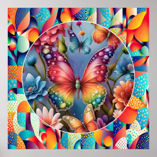 Sommerschmetterlinge Poster (Vorne)
