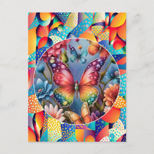 Sommerschmetterlinge Postkarte (Vorderseite)