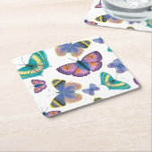 Sommerschmetterlinge Rechteckiger Pappuntersetzer (angewinkelt)