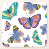 Sommerschmetterlinge Rechteckiger Pappuntersetzer (Vorderseite)