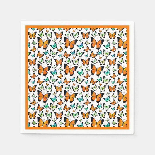 Sommerschmetterlinge Serviette (Vorderseite)