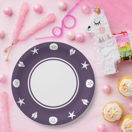 Sommerschnecken in Lila Papierplatte Pappteller (Party)