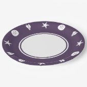 Sommerschnecken in Lila Papierplatte Pappteller (Schrägansicht)