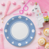 Sommerschnecken in Periwinkle Papierplatte Pappteller (Party)