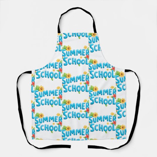 Sommerschule - Sommerschultext mit Blume Schürze (Vorderseite)