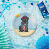 Sommerschwarzer Lab Pappteller (Party)