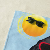 Sommerschwarzer Lab Strandtuch (Beispiel)
