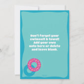 Sommerschwimmbad Party Geburtstag jedes Jahres Einladung (Rückseite)