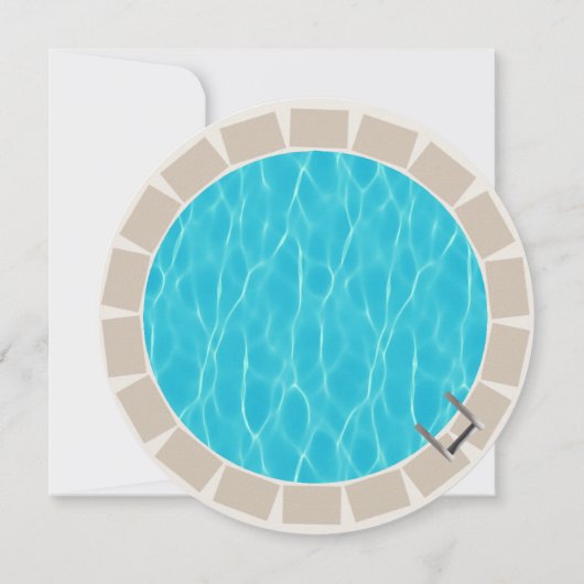 Sommerschwimmbad Party jeden Geburtstag Einladung (Rückseite)