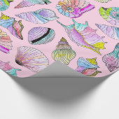 SommerSeashells in der Girly gemalten Geschenkpapier (Ecke)