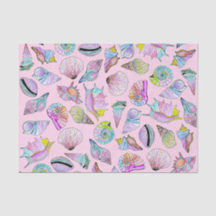 SommerSeashells in der Girly gemalten Seidenpapier