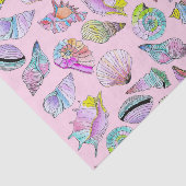 SommerSeashells in der Girly gemalten Seidenpapier (Ausschnitt)