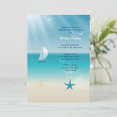 Sommersegeladen Einladung (Stehend Vorderseite)