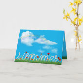 Sommerseilgarten mit Pappchen Karte (Gelbe Blume)