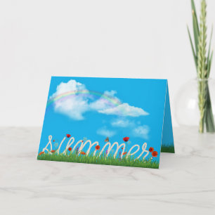 Sommerseilgarten mit Pappchen Karte