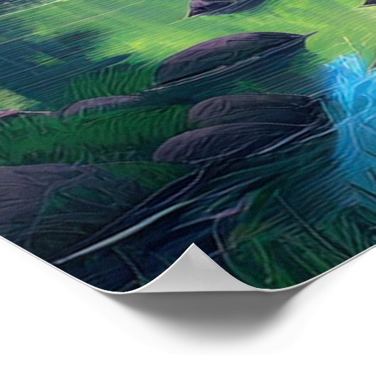 Sommerserenade, Fluss im grünen Wald Poster (Ecke)