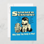 Sommersitzung: Warum das Party stoppen Einladungspostkarte (Vorne/Hinten)