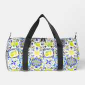 Sommersizilianische Zitrusfrüchte Mittelmeer-Majol Duffle Bag (Rückseite)