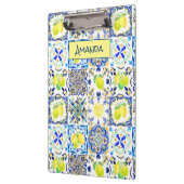 Sommersizilianische Zitrusfrüchte Mittelmeer-Majol Klemmbrett (Links)