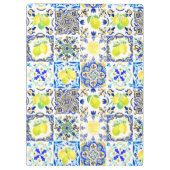 Sommersizilianische Zitrusfrüchte Mittelmeer-Majol Klemmbrett (Rückseite)