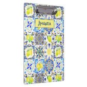 Sommersizilianische Zitrusfrüchte Mittelmeer-Majol Klemmbrett (Rechts)