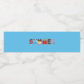 Sommersnack Kids Popcles Wasserflaschenetikett (Einzelnes Label)