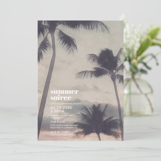 Sommersoireeinladung Einladung (Stehend Vorderseite)