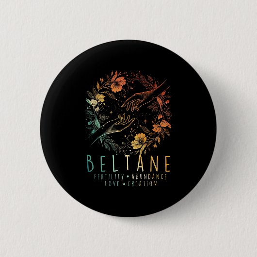 Sommersolstice Beltane Fertilität Abunda Button (Vorderseite)