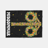 Sommersolstice Maypole Midsommar Schweden Fleecedecke (Vorderseite (Horizontal))