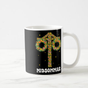 Sommersolstice Maypole Midsommar Schweden Kaffeetasse
