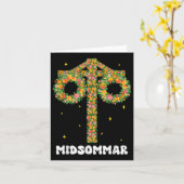 Sommersolstice Maypole Midsommar Schweden Karte (Gelbe Blume)